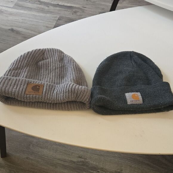 Carhartt Gray and Black Knit Beanie Set Classic Accessories - Picture 1 of 3